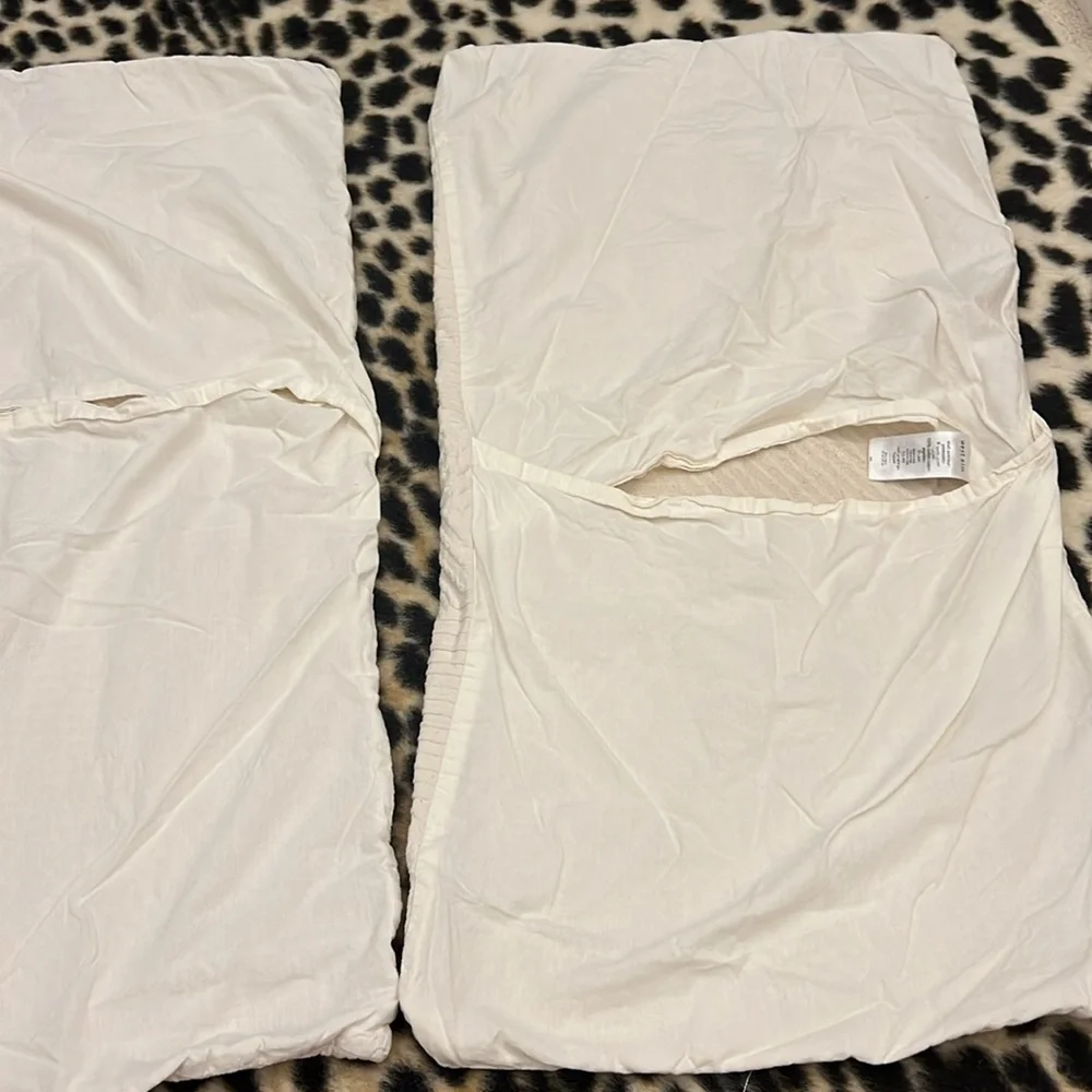 West Elm Ivory Geometric Pillows